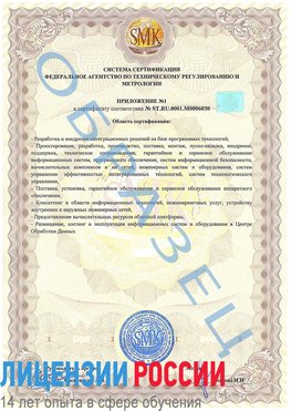 Образец сертификата соответствия (приложение) Кунгур Сертификат ISO 27001